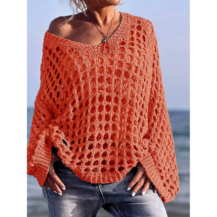 Women’s Open Knit Crochet Cover & Casual Layering Top