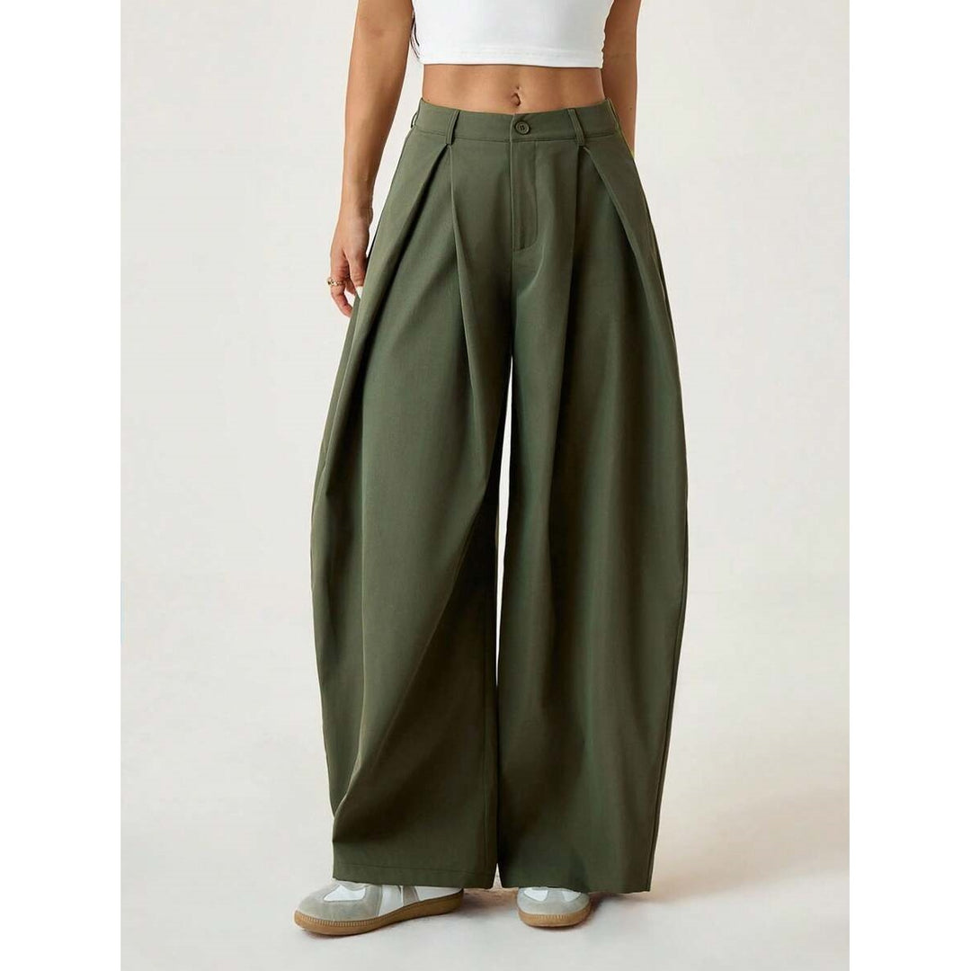 Women’s High Waisted Pleated Wide Leg Pants