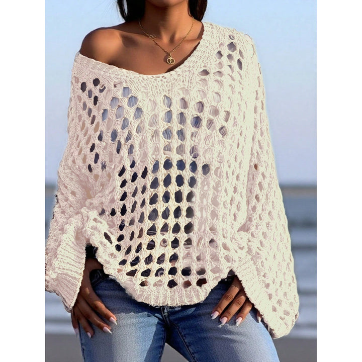 Women’s Open Knit Crochet Cover & Casual Layering Top