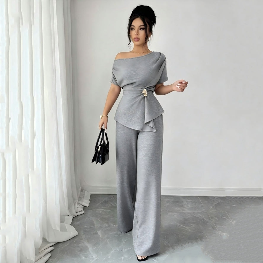 Women’s One Shoulder 2-Piece Set