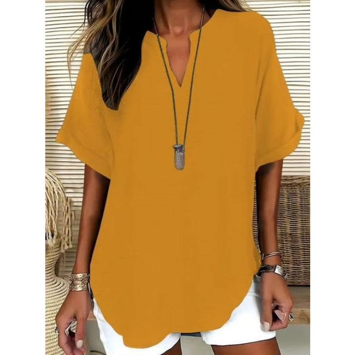 Women’s Oversized V-Neck Casual Blouse