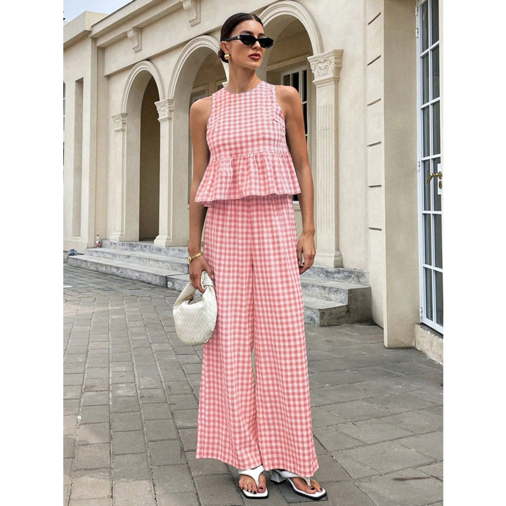 Women’s Ruffle Sleeveless Two Piece Set