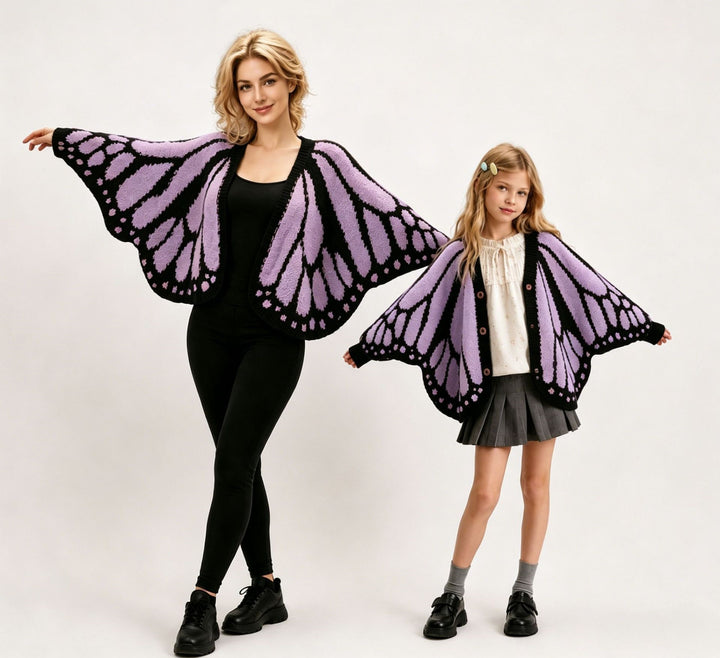 Women’s Butterfly Wing Knit Shawl Cardigan