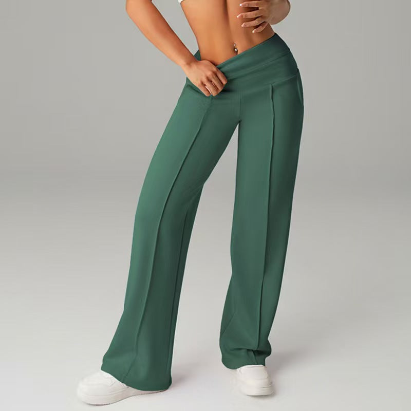 Women’s High-Waisted Straight-Leg Stretch Casual Pants