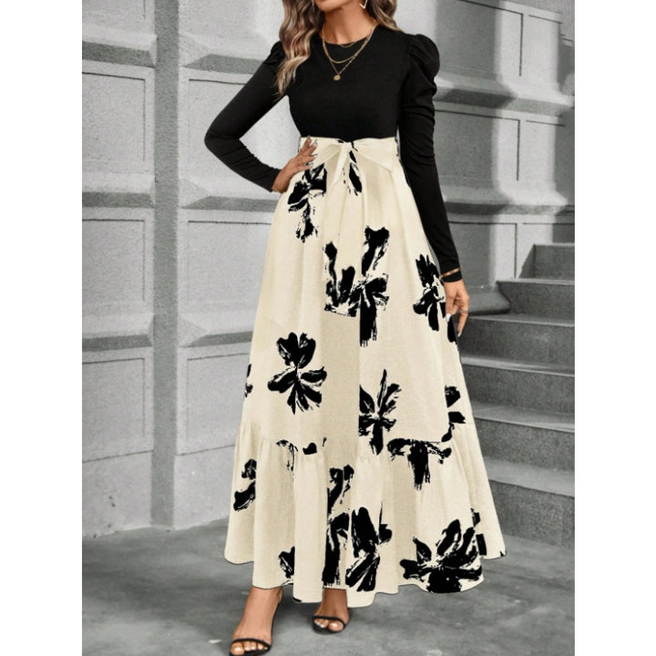 Women’s High Waisted Floral Maxi Dress