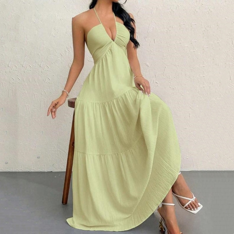 Women’s Deep V Neck Maxi Dress
