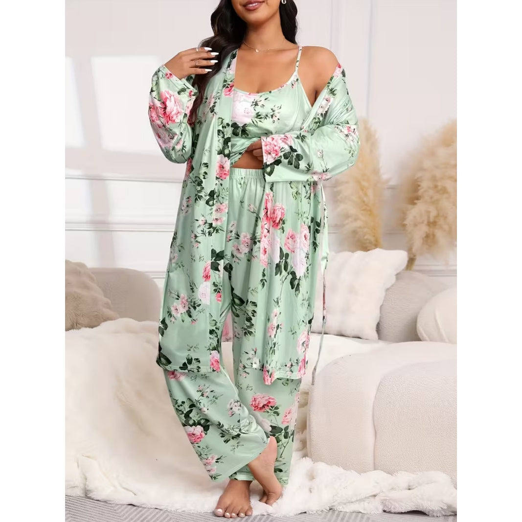 Plus Size Women’s 3-Piece Sleepwear Set