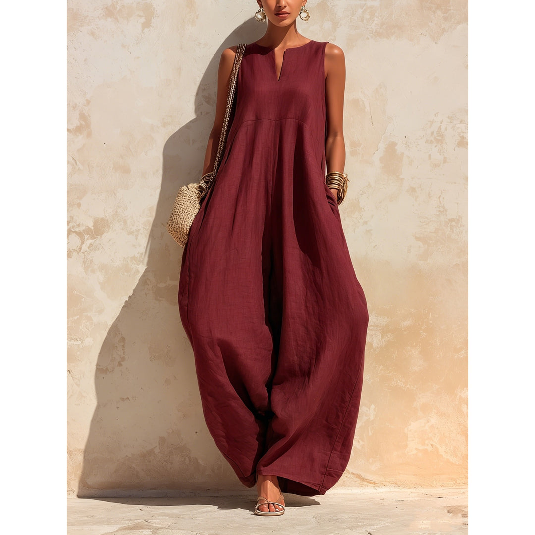 Women’s Sleeveless Wide Leg Jumpsuit