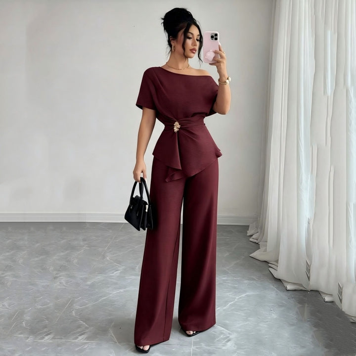 Women’s One Shoulder 2-Piece Set