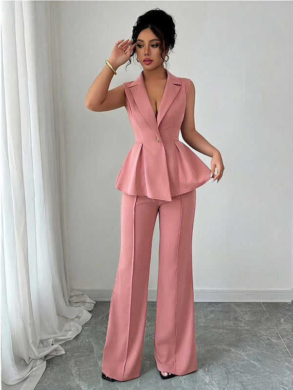 Women’s Deep V Neck Sleeveless Waist