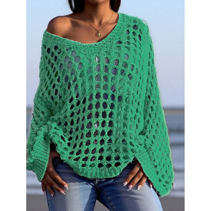 Women’s Open Knit Crochet Cover & Casual Layering Top