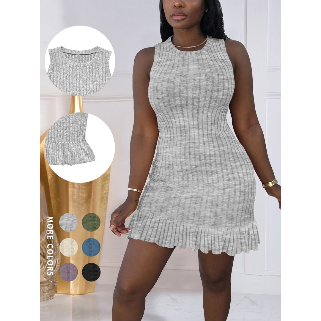 Women’s Ribbed Sleeveless Mini Dress