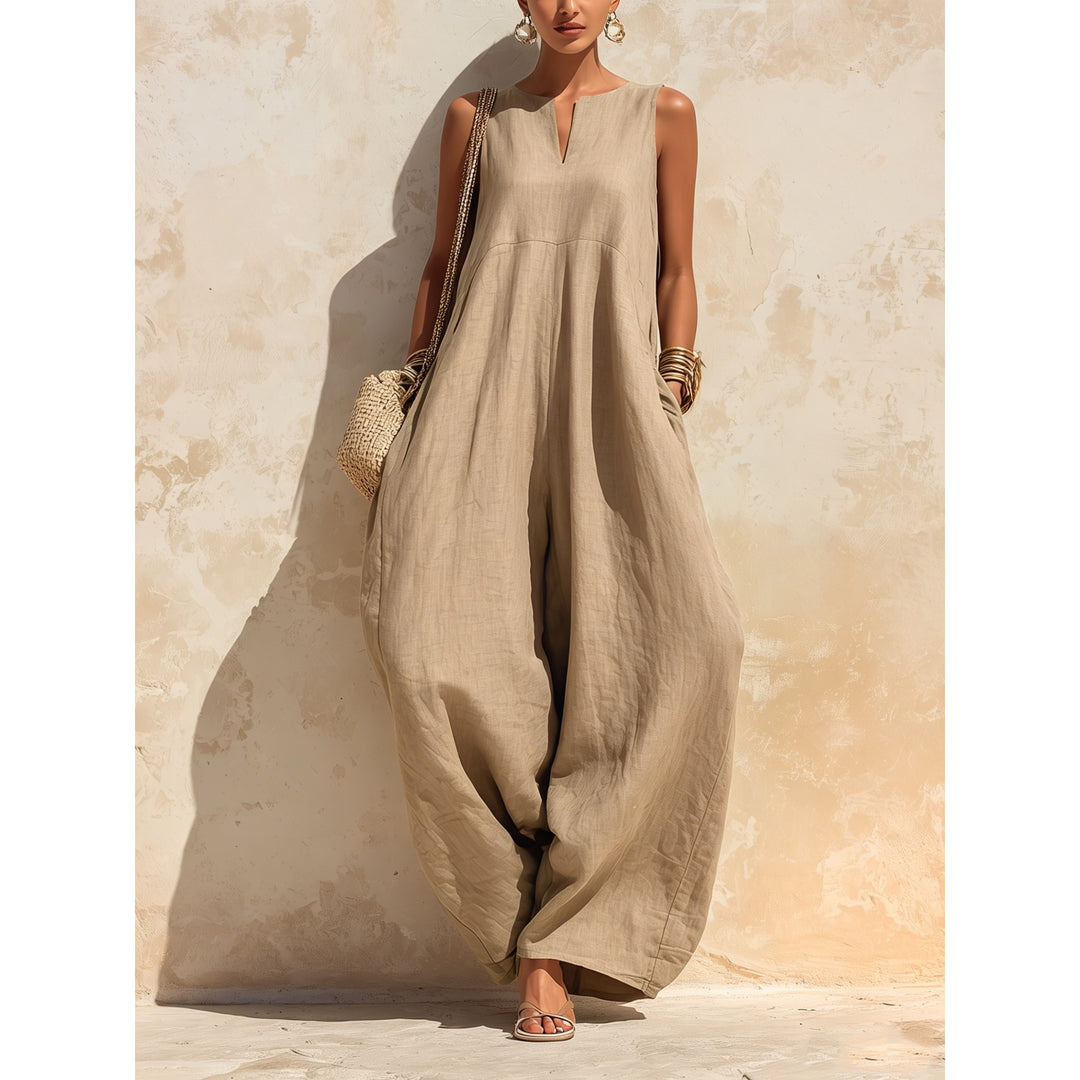 Women’s Sleeveless Wide Leg Jumpsuit