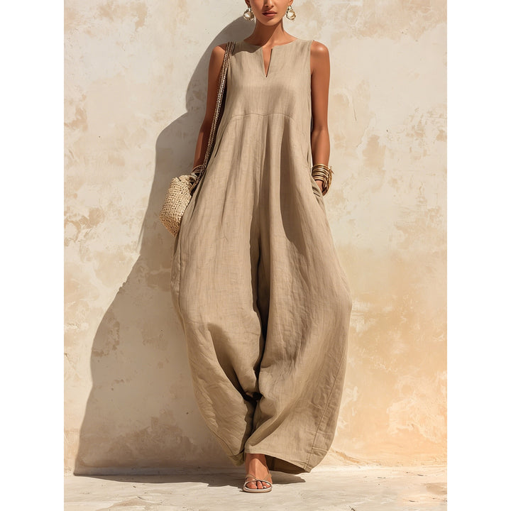 Women’s Sleeveless Wide Leg Jumpsuit