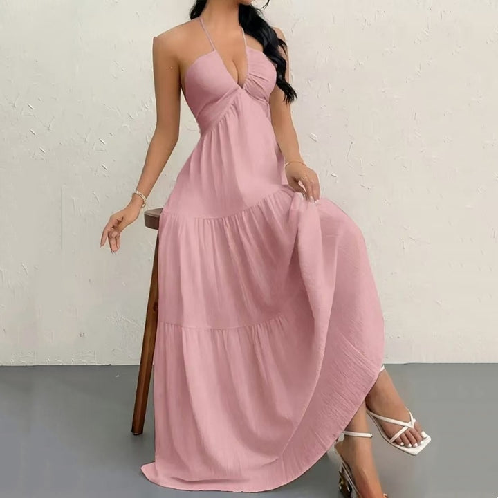 Women’s Deep V Neck Maxi Dress