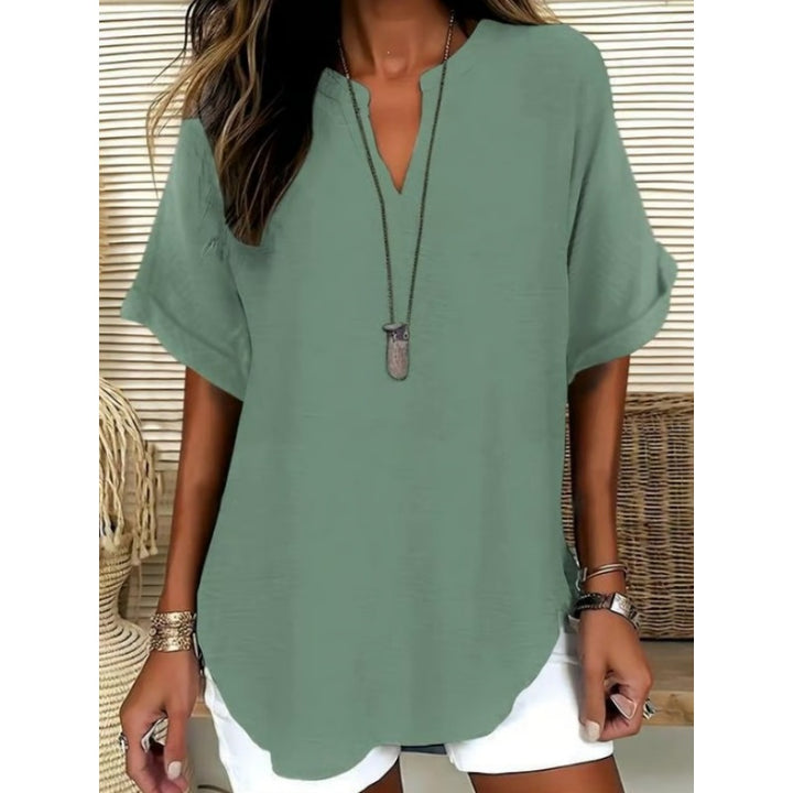 Women’s Oversized V-Neck Casual Blouse