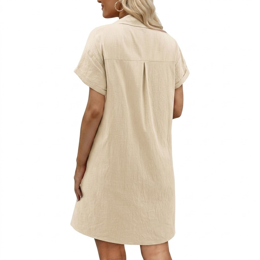 Women’s Casual Button-Down Shirt Dress