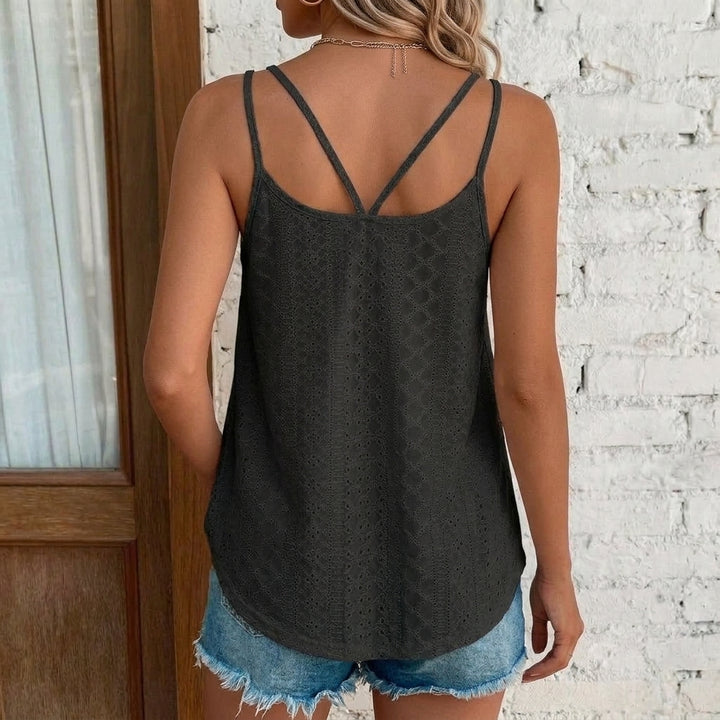 Women’s Eyelet Knit Tank Top